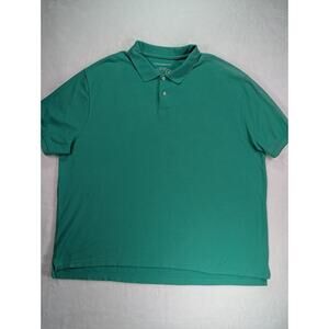 Saddlebred Big & Tall 2XL Perfect Polo Shirt Green Short Sleeve *Snag
